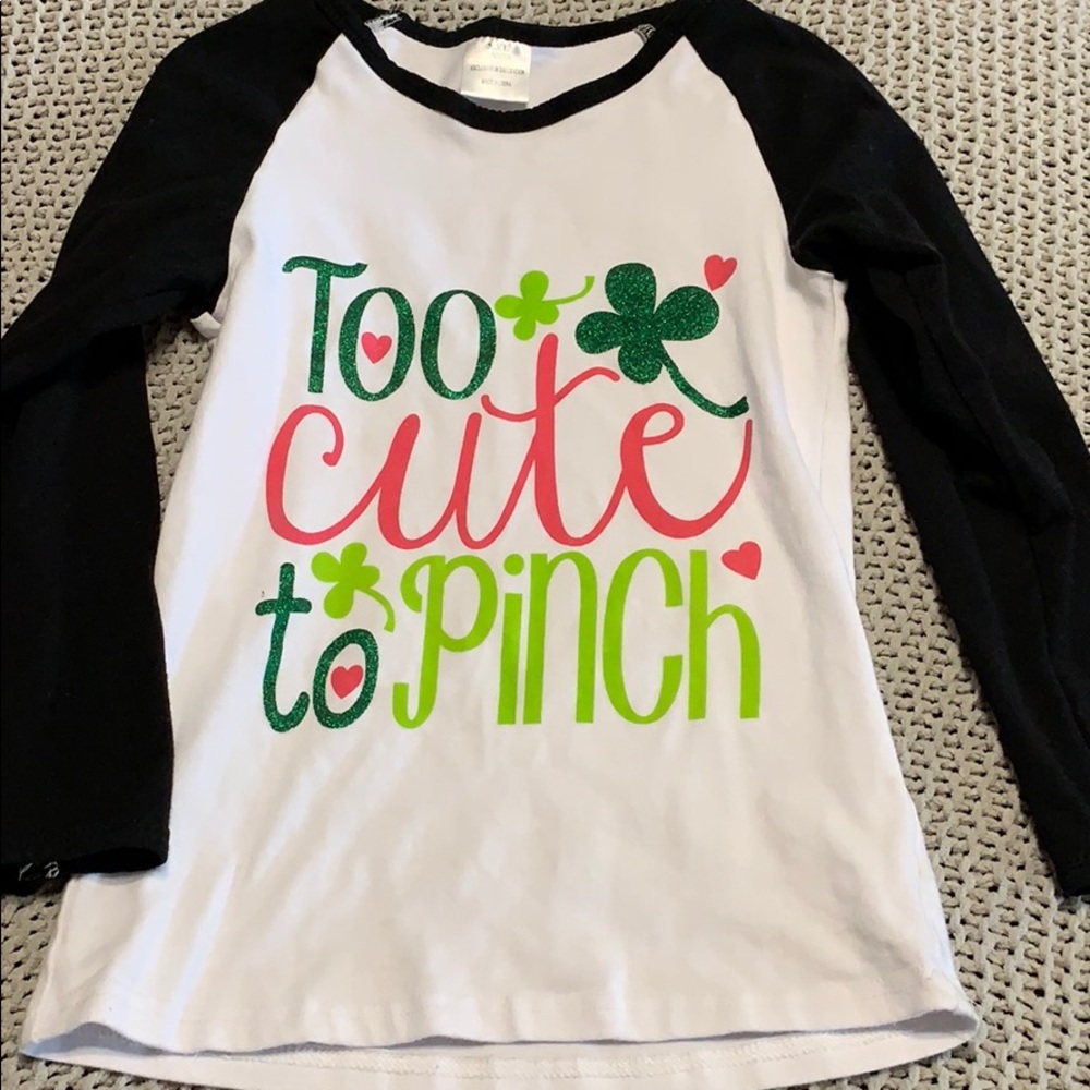 Girls st pattys day shirt, size 6-8.